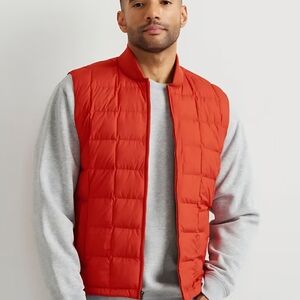 NWT Eddie BAUER Mens Shaw Down Vest In Persimmon